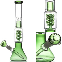 Green Coil Perc Beaker für Rauch mit abnehmbarem Downstem (ES-GB-051)